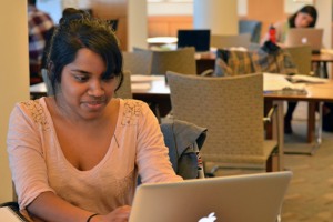 Student at laptop